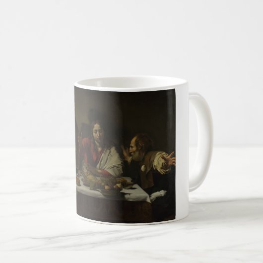 Caravaggio - Abendessen im Emmaus Kaffeetasse (VorderseiteRechts)