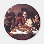 Caravaggio - Abendessen im Emmaus Magnet (Vorne)