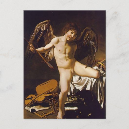 Caravaggio - Amor Victorious Postkarte (Vorderseite)