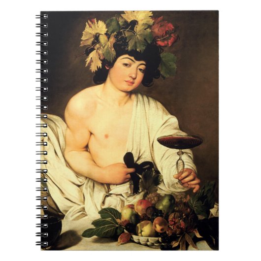 Caravaggio Bacchus-Notizbuch Notizblock (Vorderseite)