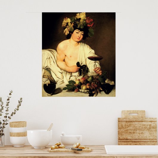 Caravaggio Bacchus Poster (Küche)