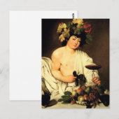 Caravaggio Bacchus Postkarte (Vorne/Hinten)