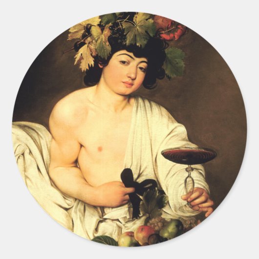 Caravaggio Bacchus Stickers (Vorderseite)