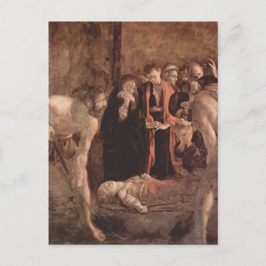 Caravaggio - Beerdigung von Saint Lucy Postkarte (Vorderseite)
