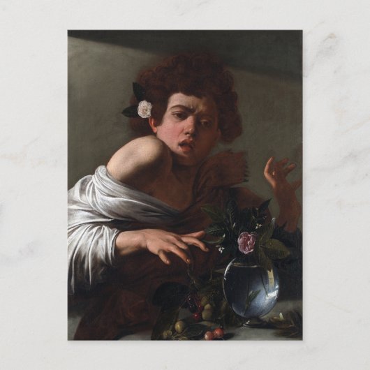 Caravaggio Boy Bitten von Lizard Postkarte (Vorderseite)