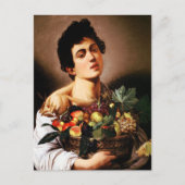 Caravaggio Boy mit einem Korb Obst Postkarte (Vorderseite)