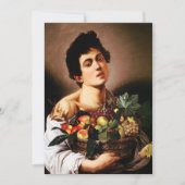 Caravaggio Boy mit einem Korb von Früchten Einladung (Vorderseite)