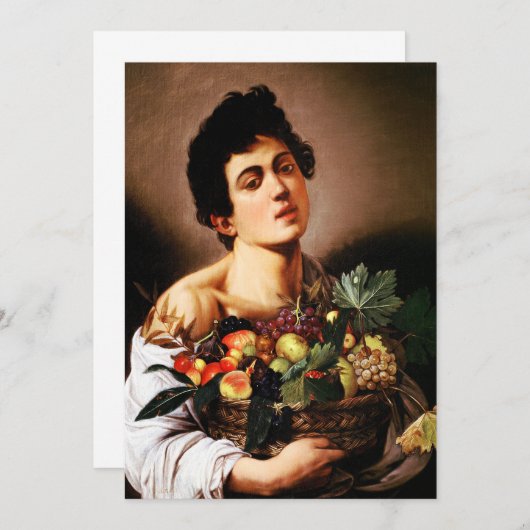 Caravaggio Boy mit einem Korb von Früchten Einladung (Vorne/Hinten)