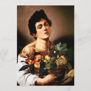 Caravaggio Boy mit einem Korb von Früchten Einladung