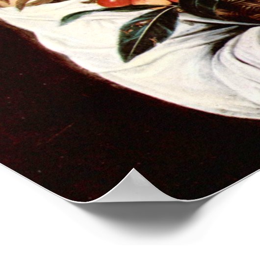 Caravaggio-Boy mit Obstkorb Poster (Ecke)