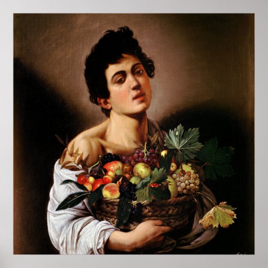 Caravaggio "Boy with a Basket of Fruit" Poster (Vorne)