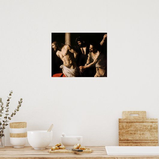 Caravaggio - Christus an der Säule Poster (Küche)