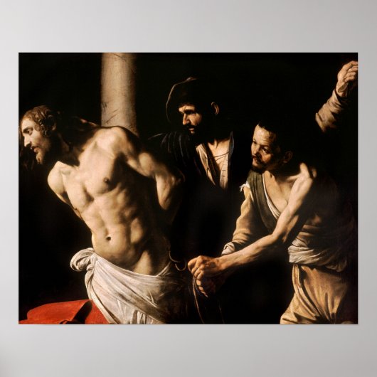 Caravaggio - Christus an der Säule Poster (Vorne)