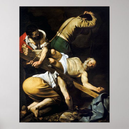 Caravaggio Crucifixion des Heiligen Peter Poster (Vorne)