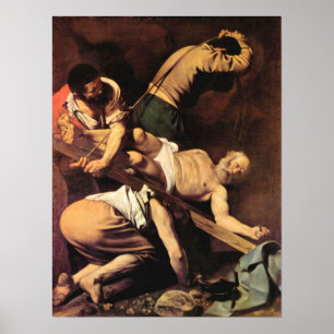 Caravaggio-Crucifixion von St. Paul Poster