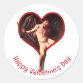 Caravaggio Cupid Valentinstag Runder Aufkleber (Vorderseite)