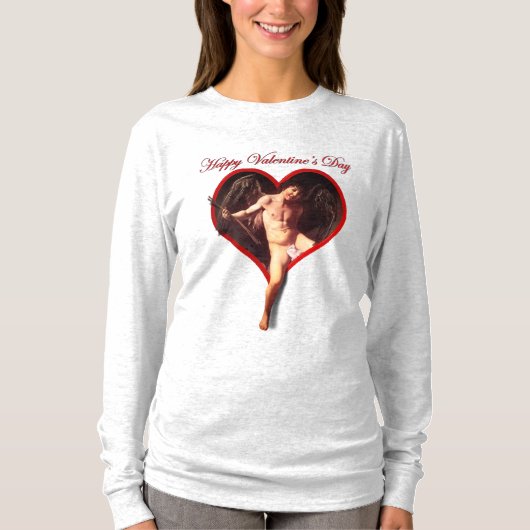 Caravaggio Cupid Valentinstag T-Shirt (Vorderseite)