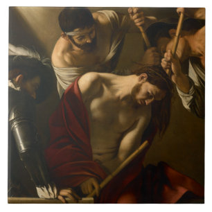 Caravaggio - das Krönen mit den Dornen Fliese