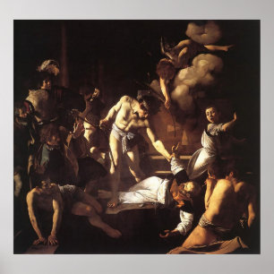 Caravaggio Das Martyrium des hl. Matthew Poster