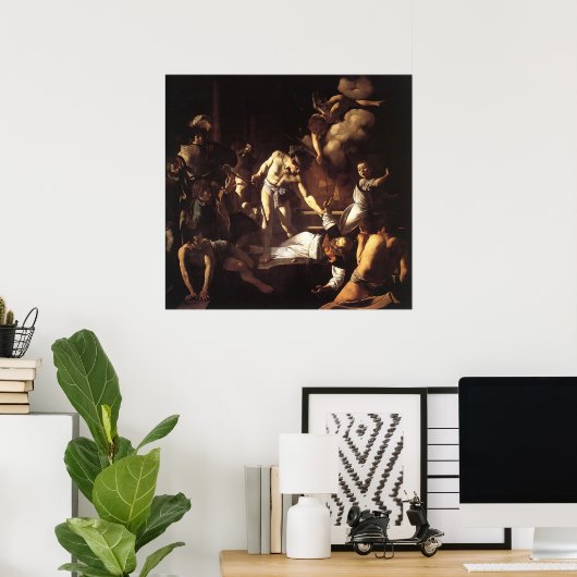 Caravaggio Das Martyrium des hl. Matthew Poster (Heimbüro)