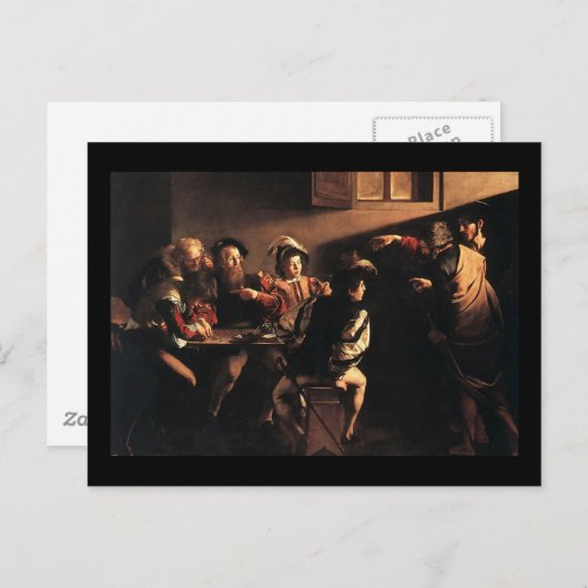 Caravaggio das Nennen von St Matthew Postkarte (Vorne/Hinten)