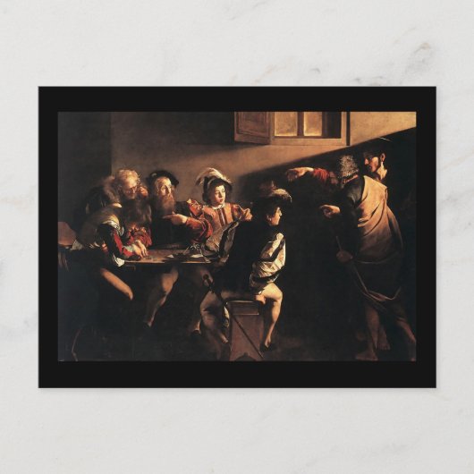Caravaggio das Nennen von St Matthew Postkarte (Vorderseite)