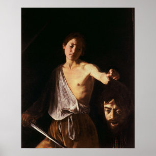 Caravaggio - David mit dem Kopf von Goliath 1610 Poster