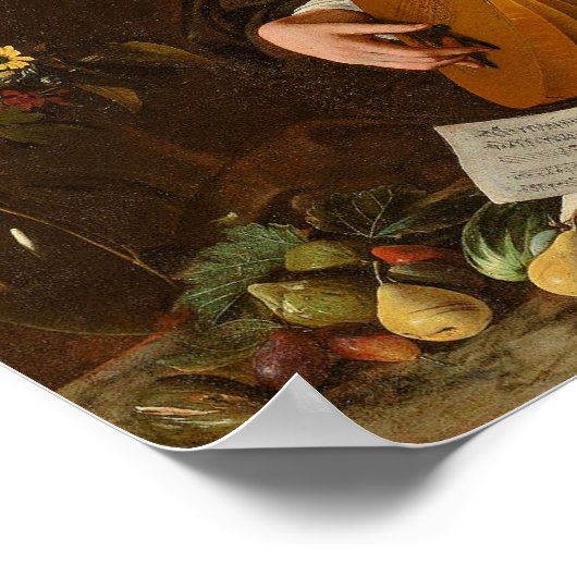 Caravaggio - Der Lute Player Poster (Ecke)