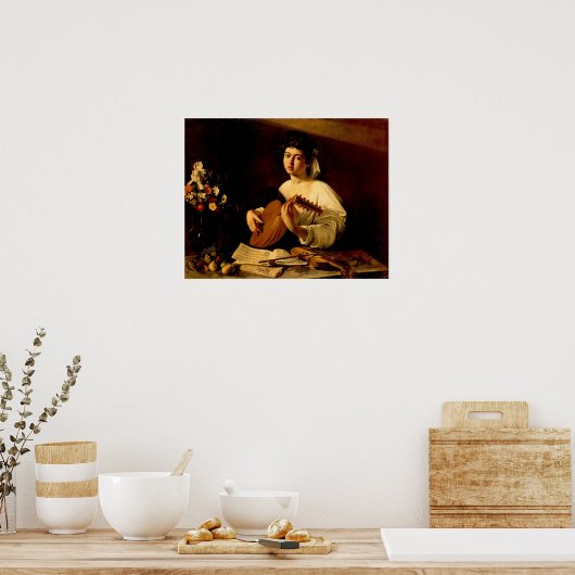 Caravaggio - Der Lute Player Poster (Küche)