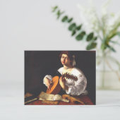 Caravaggio - Der Lute Player Postkarte (Stehend Vorderseite)