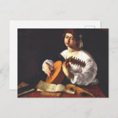 Caravaggio - Der Lute Player Postkarte (Vorne/Hinten)