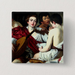 Caravaggio der Musiker-Knopf Button