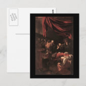 Caravaggio der Tod der Jungfrau Postkarte (Vorne/Hinten)