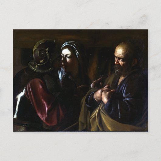Caravaggio Der Verweigerer des Heiligen Peter Postkarte (Vorderseite)