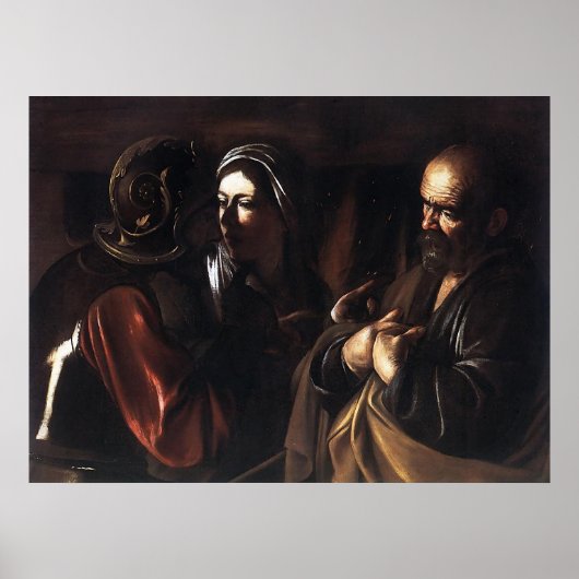 Caravaggio der Verweigerung des Heiligen Peter Poster (Vorne)