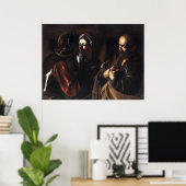 Caravaggio der Verweigerung des Heiligen Peter Poster (Heimbüro)