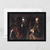 Caravaggio der Verweigerung des Heiligen Peter Postkarte (Vorne/Hinten)