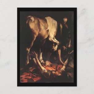Caravaggio Die Bekehrung in Damaskus Postkarte