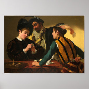 Caravaggio - Die Falschspieler Poster
