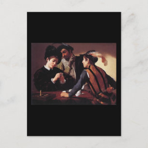 Caravaggio Die Falschspieler Postkarte
