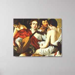 CARAVAGGIO - Die Musiker 1595 Leinwanddruck