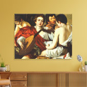 CARAVAGGIO - Die Musiker 1595 Leinwanddruck (Insitu (Wohnzimmer))