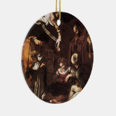 Caravaggio - Geburt Christi mit St Francis u. St Keramikornament (Rechts)