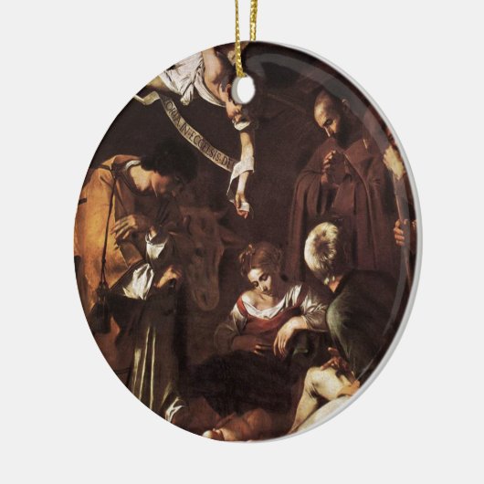 Caravaggio - Geburt Christi mit St Francis u. St Keramikornament (Links)