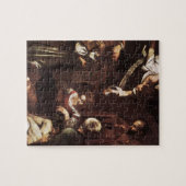 Caravaggio - Geburt Christi mit St Francis u. St Puzzle (Horizontal)