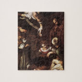 Caravaggio - Geburt Christi mit St Francis u. St Puzzle (Vertikal)