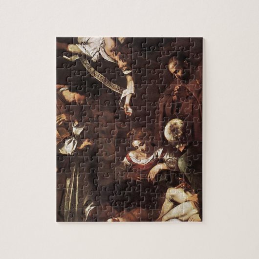 Caravaggio - Geburt Christi mit St Francis u. St Puzzle (Vertikal)