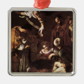 Caravaggio - Geburt Christi mit St Francis u. St Silbernes Ornament (Vorne)