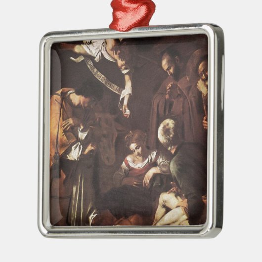 Caravaggio - Geburt Christi mit St Francis u. St Silbernes Ornament (Links)