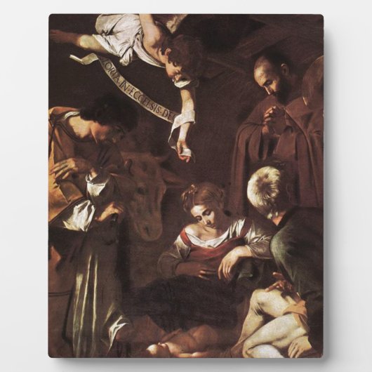 Caravaggio - Geburt mit St. Francis & St. Lawrence Fotoplatte (Vorderseite)